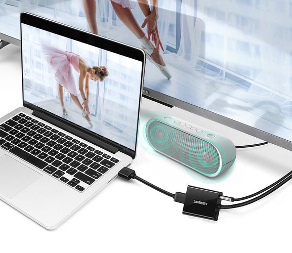 Конвертер VGA - HDMI (требуется дополнительное питание по USB-C) CM513 UGREEN UGREEN/50945 6957303859450