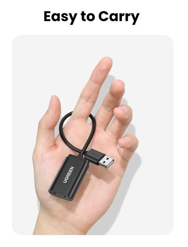 Išorinis garso adapteris USB 2.0, juodas UGREEN/30724