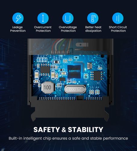 Adapteris 2.5"/3.5" HDD, SSD diskams USB 3.0 - SATA UGREEN/60561