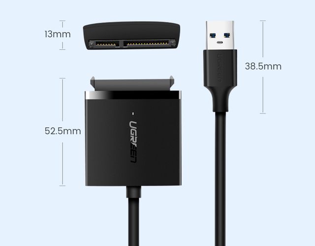 Adapteris 2.5"/3.5" HDD, SSD diskams USB 3.0 - SATA UGREEN/60561