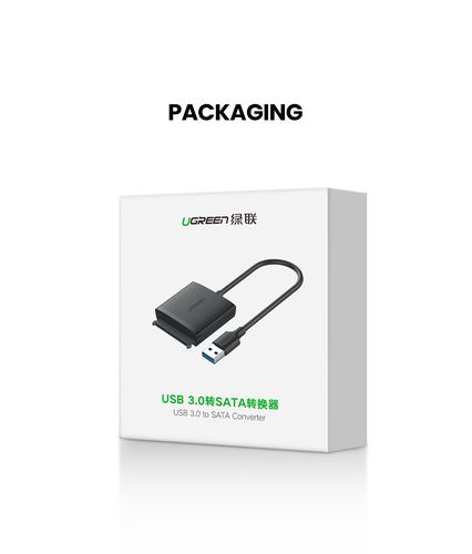 Переходник USB 3.0 на SATA для 2,5"/3,5" HDD, SSD UGREEN/60561 6957303865611