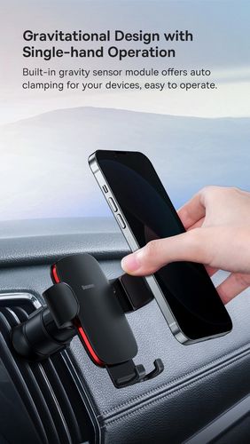 Automobilinis laikiklis 4.7-6.7" ekranų telefonams, juodas SUJS000001 6932172605216