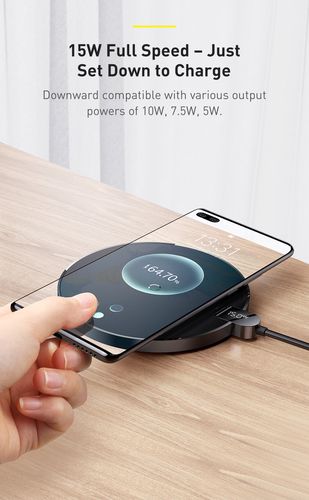 Wireless Charger USB-C 15W with Voltage, Power Display CCED000001 6932172602208