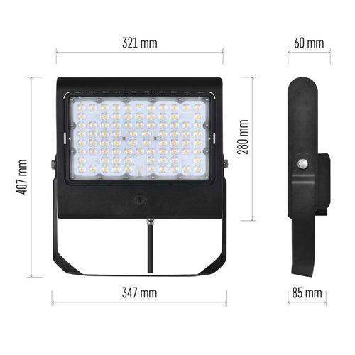 Lauko šviestuvas AGENO, 230Vac, 150W, 20000lm, 4000K, IP65, 120 × 90°, PROFI PLUS, EMOS ZS2462 8592920104583