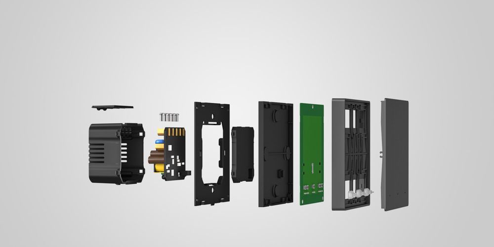 Умный Wi-Fi настенный выключатель M5-3C-80, 100-240V AC, 3x2A, SONOFF SONOFF-M5-3C-80