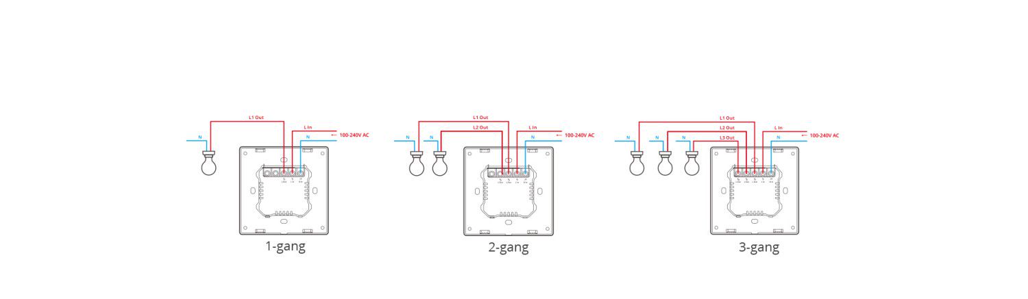 Išmanusis Wi-Fi sieninis jungiklis M5-1C-80, 100-240V AC, 10A, SONOFF SONOFF-M5-1C-80 6920075777062