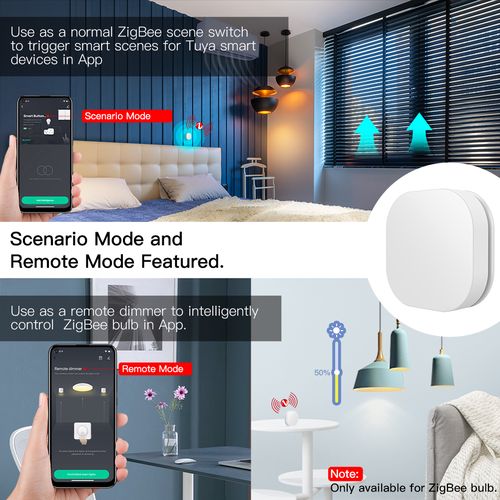 Išmanusis ZigBee bevielis mygtukas, IP55 atsparus drėgmei, TUYA / Smart Life ZT-SY-SR-MS 6974246475226