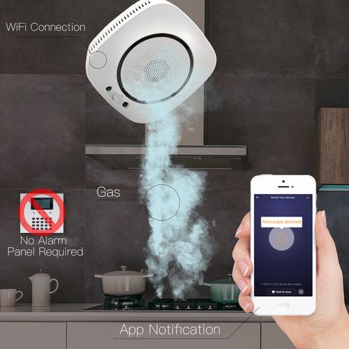 Smart flammable gas detector with siren, 230Vac, Wi-Fi, TUYA / Smart Life WSS-S-GL-EU-EN 6974246475240