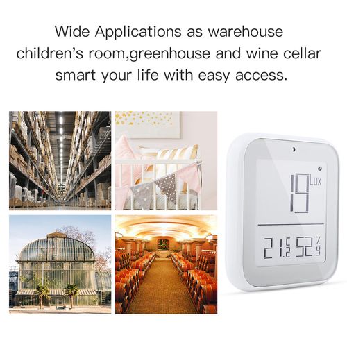 Smart light, temperature and humidity sensor, ZigBee, wireless, 0-1000LUX, Wi-Fi, TUYA / Smart Life ZSS-X-THL-C-MS 6974246475271