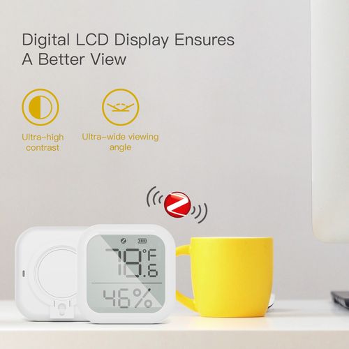 Умный датчик температуры и влажности, ZigBee, беспроводной, 0-1000LUX, Wi-Fi, TUYA / Умная жизнь ZSS-KB-TH-LF-C-MS 6974246475288
