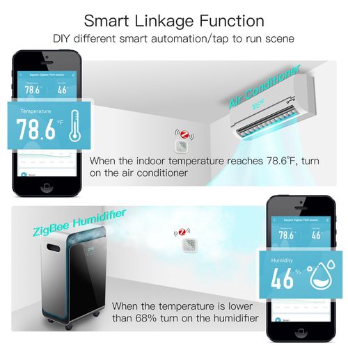 Smart temperature and humidity sensor, ZigBee, wireless, 0-1000LUX, Wi-Fi, TUYA / Smart Life ZSS-KB-TH-LF-C-MS 6974246475288