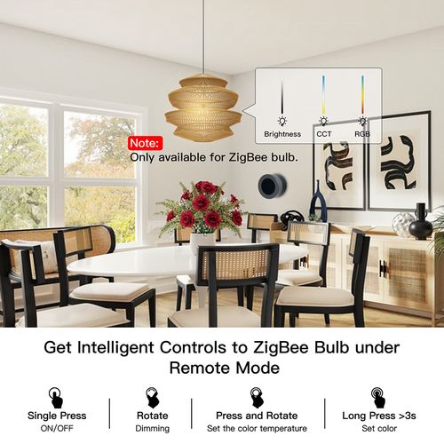 Умный беспроводной выключатель с поворотной функцией, ZigBee, TUYA / Smart Life ZT-SY-RD-MS 6974246475301