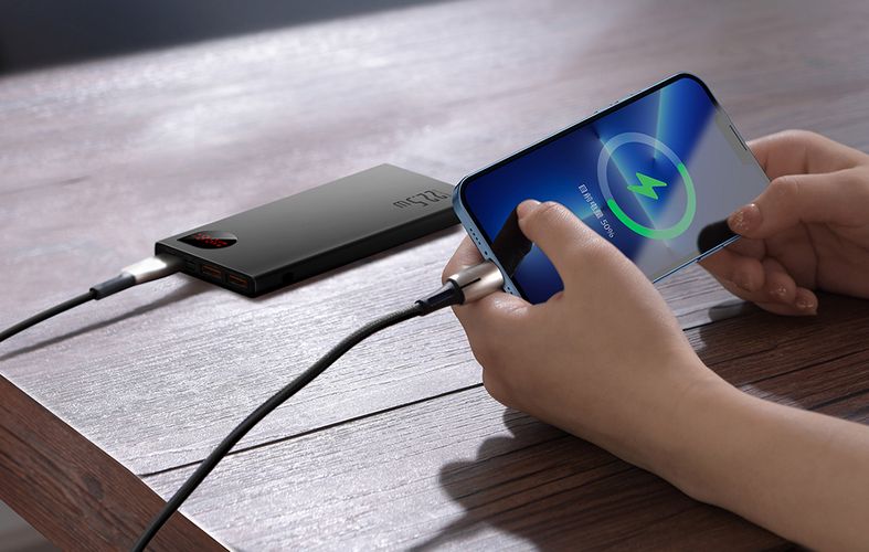 LiPo PowerBank 10000mAh 22.5W PD3.0 QC3.0 AFC USB+USB-C, Adaman black BASEUS PPAD070001 6932172618292