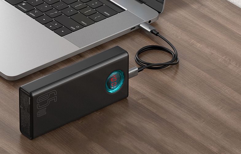 LiPo PowerBank 30000mAh 65W PD3.0 QC3.0 4xUSB + USB C Amblight black BASEUS PPLG000101 6932172613600