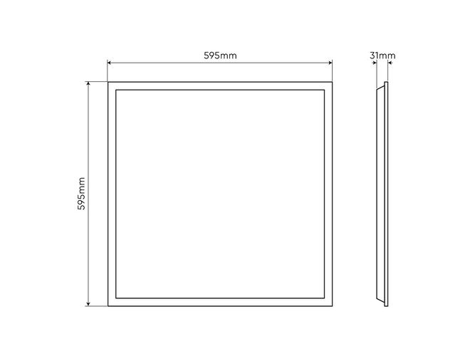 LED paneel 36W, 60x60cm, 3600lm, 100lm/W, neutraalne valge 4000K, LED line LITE 200197 5905378200197