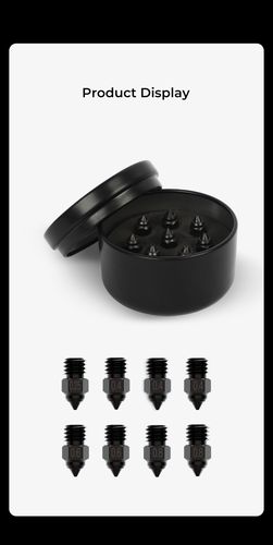 Purkštukų komplektas MK8 tipo grūdinto plieno (1x0.25mm, 3x0.4mm, 2x0.6mm, 2x0.8mm) CREALITY CRE-4008030045 6971636400868
