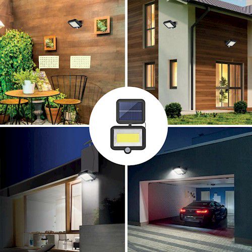 Lauko šviestuvas su atskira saulės baterija ir judesio jutikliu, 8W, 600lm, 1800mAh, 6000K RTV100327
