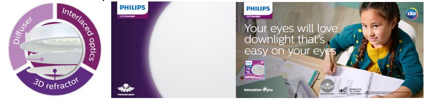 Recessed luminaire 59444 MESON, 230Vac, 5.5W, 360lm, warm white 3000K, round, Philips PHIL/173606 8720169173606