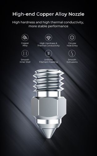 Purkštukų komplektas MK8 tipo vario lydinio (1x0.25mm, 3x0.4mm, 2x0.6mm, 2x0.8mm) CREALITY CRE-4008030046