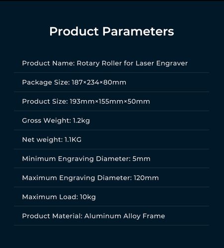 Pöörlev rull lasergraveerimismasinale CREALITY CRE-4008060044 6971636400011
