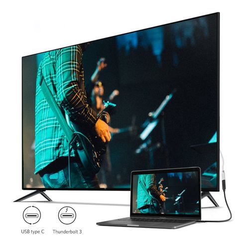 Kabelis ilgiklis USB C kištukas - USB C lizdas USB 3.1 60W 0.5m 3840x2160, 30 Hz ED008  juodas UGREEN UGREEN/40574