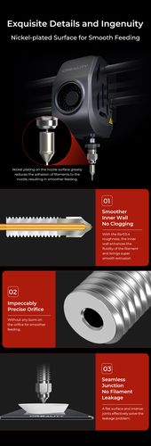 3D spausdintuvo purkštukų komplektas bimetal konstrukcija (2x0.4mm 0.6mm 0.8mm) skirti K1/K1Max, CR-M4, ENDER-3V3KE spausdintuvams CREALITY CRE-4008030058