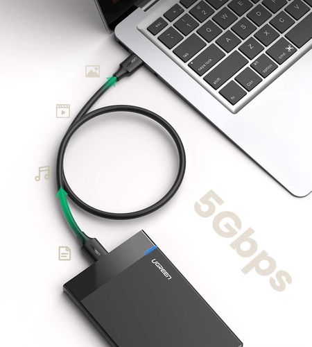Cable USB3.0 - microUSB 3.0 0.5m black US130 UGREEN UGREEN/10840 6957303801275; 6957303818402