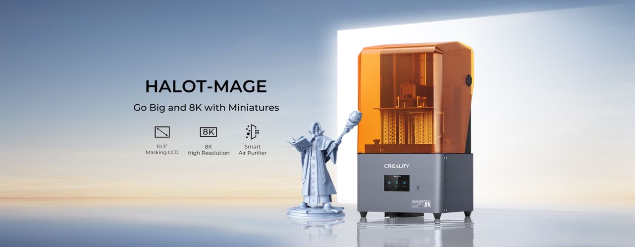 LCD MSLA 3D принтер Halot Mage 8K 228x128x230mm CREALITY CL-103L 6971636401421