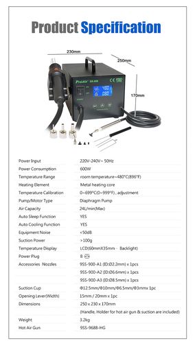 Smart Rework Station withVacuum Pickup SS-956B