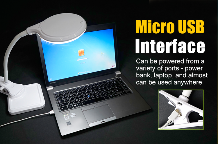 2 in 1 USB Magnifying LED Lamp MA-1010U 4711552163230