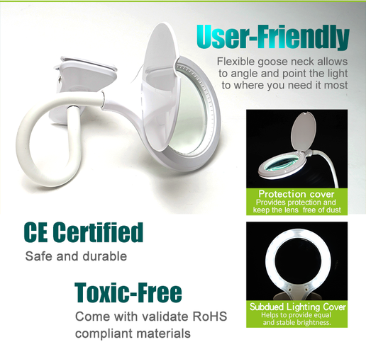 2 in 1 USB Magnifying LED Lamp MA-1010U 4711552163230