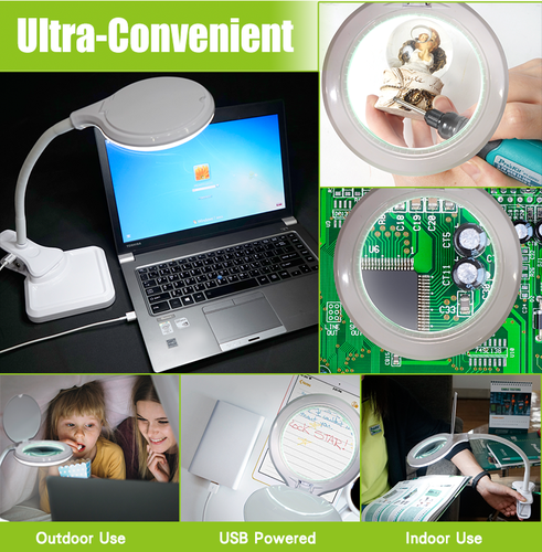 2 in 1 USB Magnifying LED Lamp MA-1010U 4711552163230