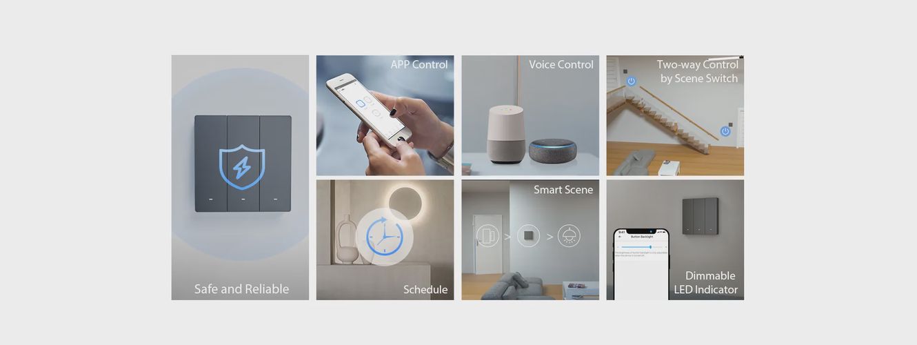 Умный беспроводной настенный выключатель SwitchMan M5, Wi-Fi, 2ch, SONOFF SONOFF-M5-2C-86 6920075777109