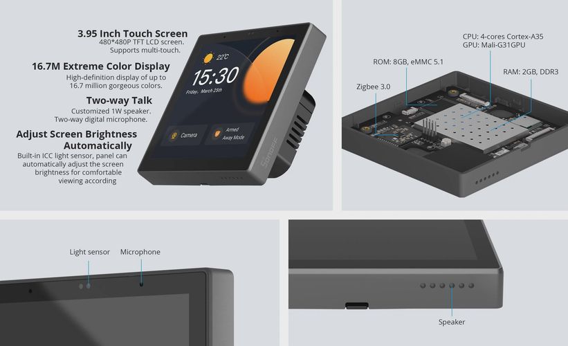 Сенсорная панель управления умным домом LCD, PRO белый, SONOFF SONOFF-NSPANEL-PROW 6920075778038