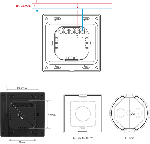 Smart home control touch panel LCD, PRO black, SONOFF SONOFF-NSPANEL-PROB 6920075778045