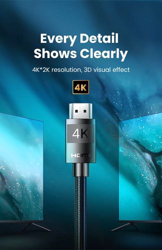 Cable HDMI-HDMI 10m (HDMI 1.4 4K@30Hz) black with mesh HD119 UGREEN UGREEN/40104 6957303841042