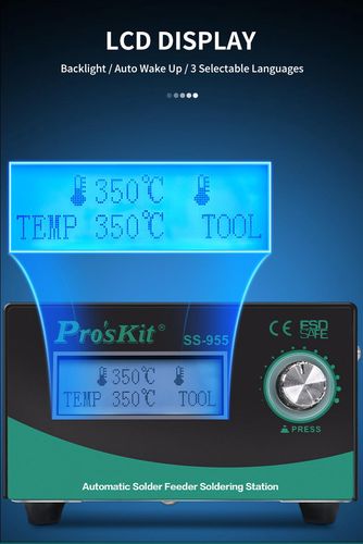 Litavimo stotelė su automatiniu padavimu 60W Proskit SS-955B