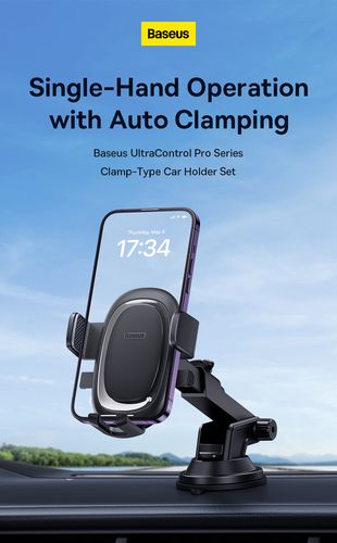 Automobilinis laikiklis 5.4-7.2" ekranų telefonams, juodas C40351600113-00 6932172629434