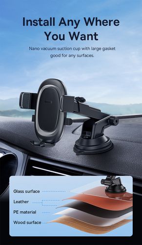 Automobilinis laikiklis 5.4-7.2" ekranų telefonams, juodas C40351600113-00 6932172629434