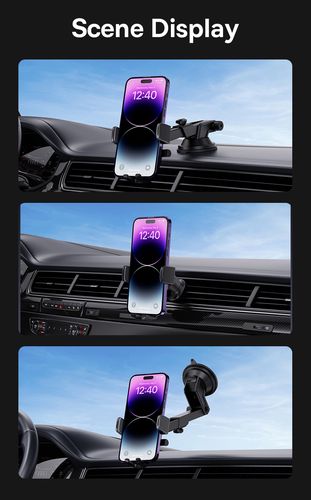 Automobilinis laikiklis 5.4-7.2" ekranų telefonams, juodas C40351600113-00 6932172629434