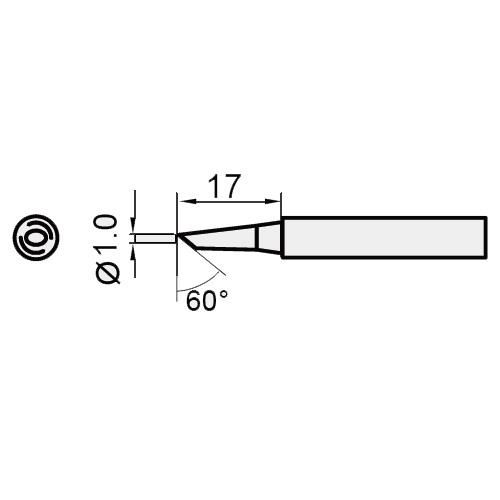 Antgalis Ø1mm BC tipo, Pro'sKit 5SI-216N-BC