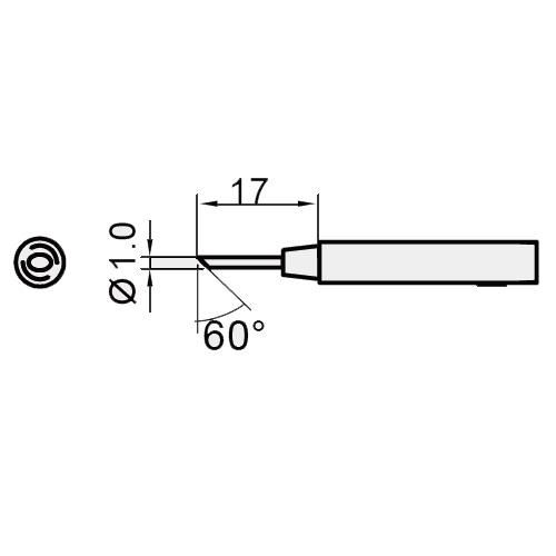 Replacement Tip For 1C type (I.D.:4.0mm, O.D.:6.3mm) 5SI-216N-1C