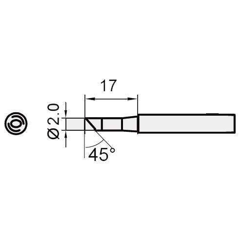 Replacement Tip For 2C type (I.D.:4.0mm, O.D.:6.3mm) 5SI-216N-2C