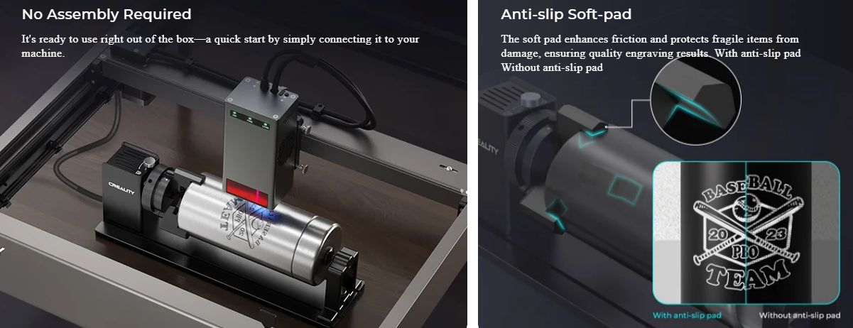 Rotary Roller Pro for Laser Engraving Machine CREALITY CRE-4005020010 6971636400691