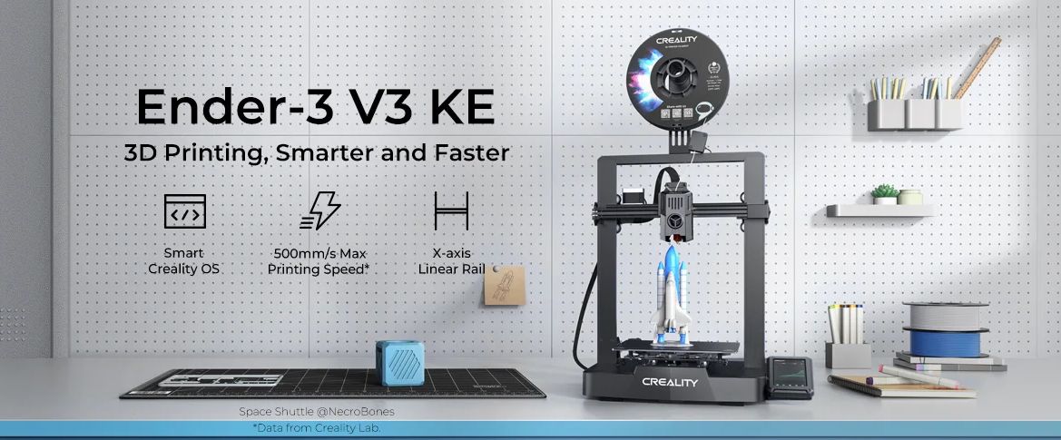 3D printer CREALITY Ender-3V3 KE 220x220x240mm nozzle 300℃, bed ≤100℃ ENDER-3V3KE 6971636404170