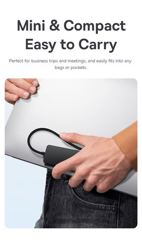 Šakotuvas USB-A 4 prievadų (USB 3.0) 50cm, juodas B0005280B111-02 6932172636487