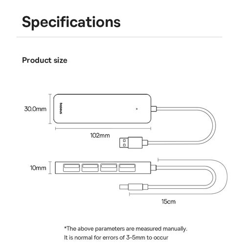 Концентратор USB-A - USB 3.0 4 порта 15 см, черный B0005280B111-00 6932172636517