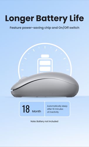 Belaidė kompiuterinė pelė 2.4GHz, pilka UGREEN/90669