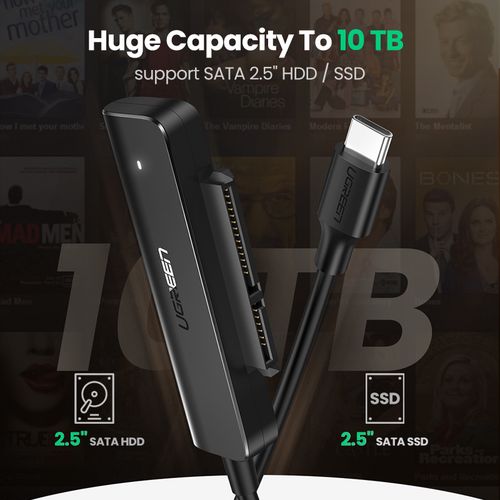 Adapteris 2.5" HDD, SSD diskams USB-C - SATA UGREEN/70610 6957303876105
