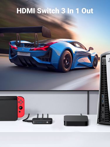 HDMI perjungėjas 4K@30Hz su valdymo pultu (3 įėjimai -> 1 išėjimai) UGREEN/80125